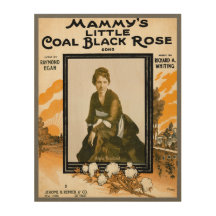 Die Kohlen-Schwarz-Rose des Mammys wenig