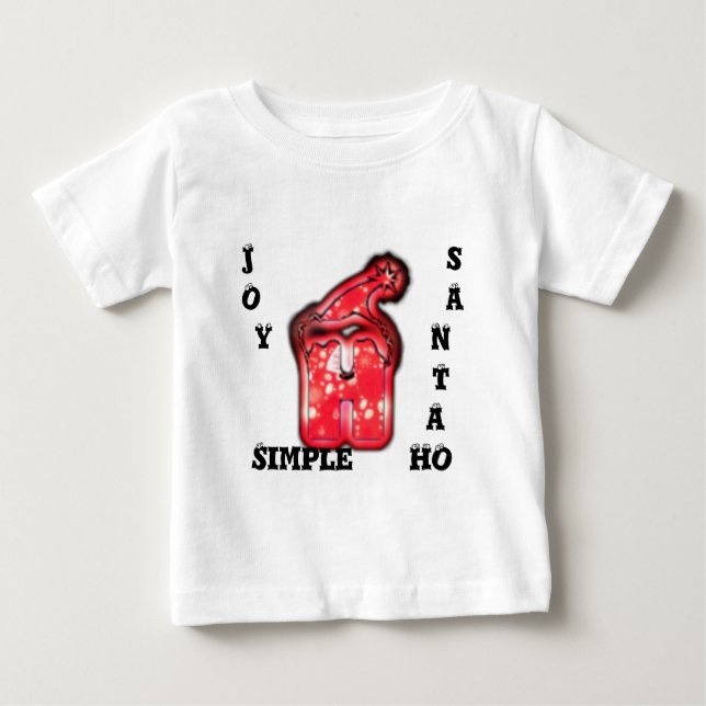 Die Kollektion Moderne Weihnachtsmannmütze. Baby T-shirt (Vorderseite)