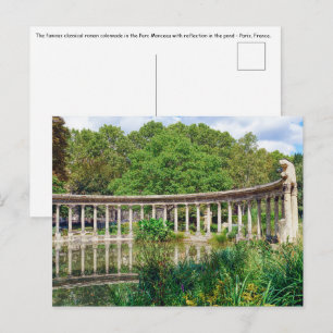 Die Kolonnade im Parc Monceau - Paris, Frankreich Postkarte