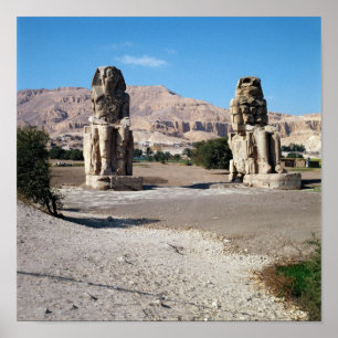 Die Kolosse von Memnon, Statuen von Amenhotep Poster