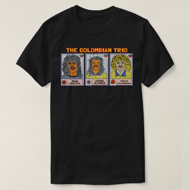 Die kolumbianische Fußballlegende Carlos Valderram T-Shirt (Design vorne)