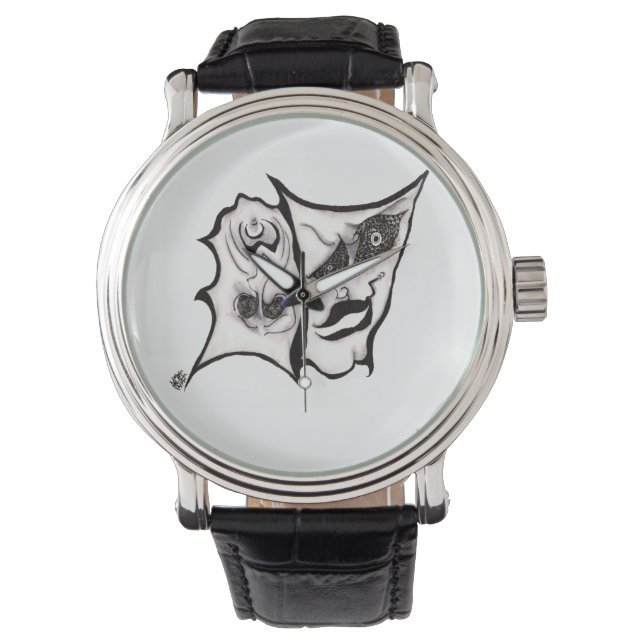 Die Komödie von Tragedy Art Wrist Watch Armbanduhr (Vorderseite)