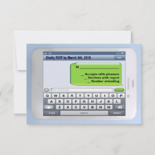 DIE KOMPULSIVE TEXTER-Bar BAT Mitzvah-Antwortkarte RSVP Karte
