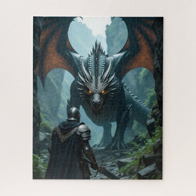 Die Konfrontation Ritter vs Drache (Vertikal)