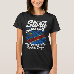 Die kongolesische Flagge der DR Kongo meine Geschi T-Shirt