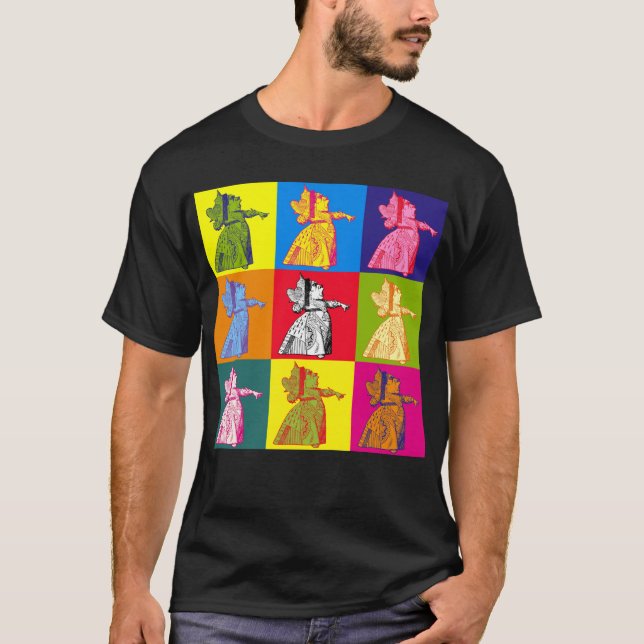Die Königin der Herz-Pop-Kunst T-Shirt (Vorderseite)