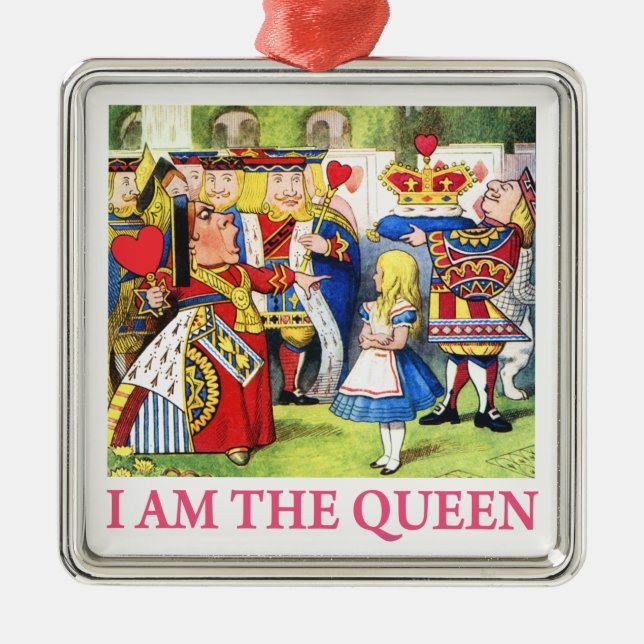 Die Königin der Herzen erklärt Alice, "ich bin die Silbernes Ornament (Vorne)
