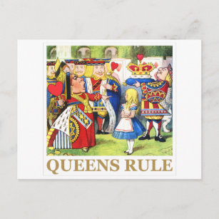 Die Königin des Herzens sagt: "Königsherrschaft!" Postkarte