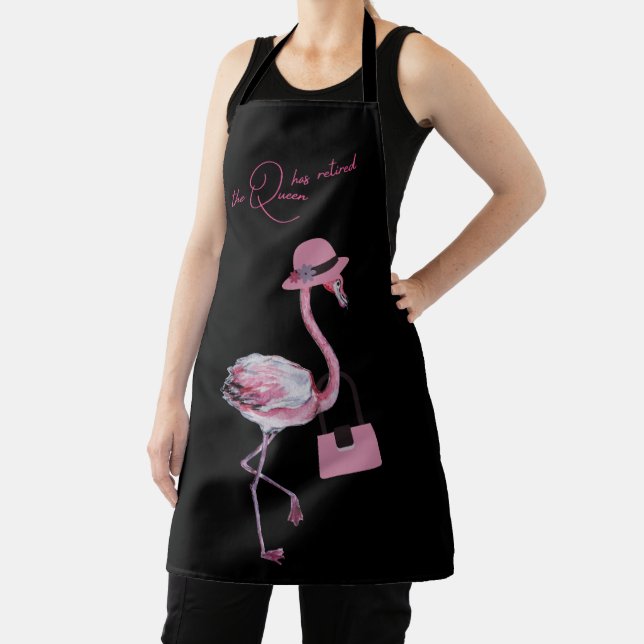 Die Königin hat den klassischen Chic Pink Flamingo Schürze (InSitu)