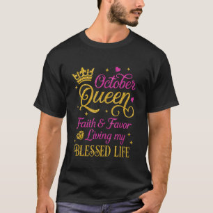 Die Königin im Oktober wurde im Oktober Geboren T-Shirt