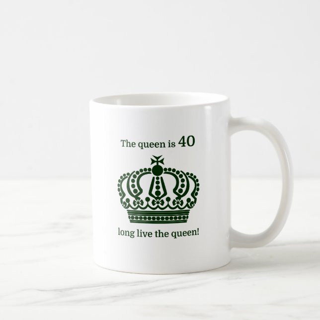 Die Königin ist 40 leben lang die Königin! Kaffeetasse (Rechts)