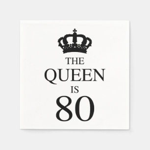 Die Königin ist 80 Serviette