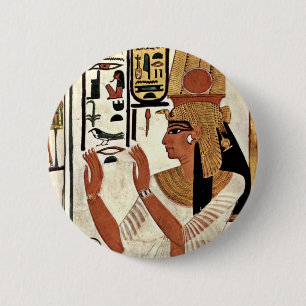 Die Königin Nefertari in der Gebets-Position durch Button