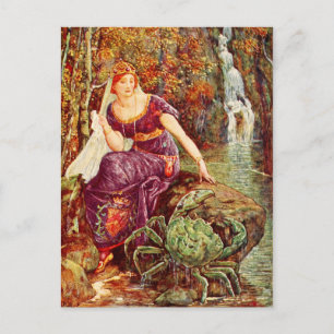 Die Königin und die Krabbe Postkarte