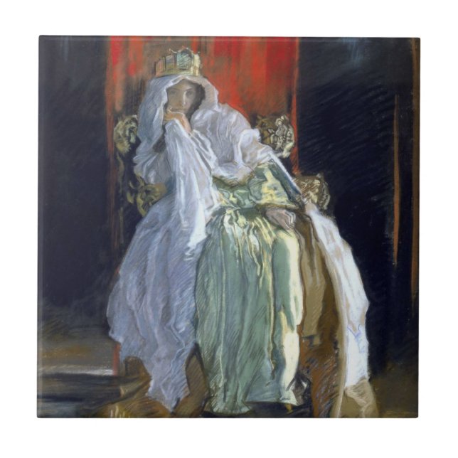 Die Königin von Dänemark (von Edwin Austin Abbey) Fliese (Vorderseite)