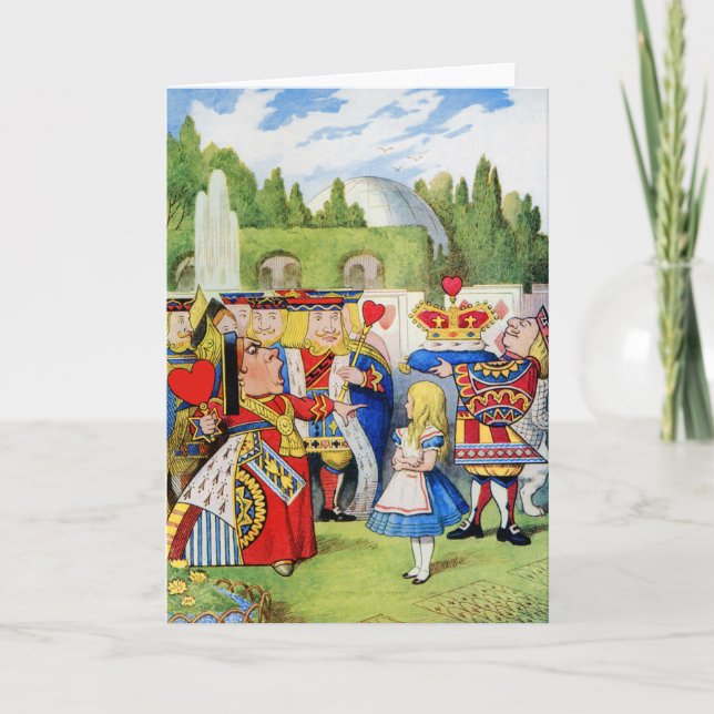 DIE KÖNIGIN VON HERZEN UND ALICE IM WUNDERLAND KARTE (Vorderseite)