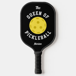 Die Königin von Pickleball Niedlicher Spaß, schwar Schläger