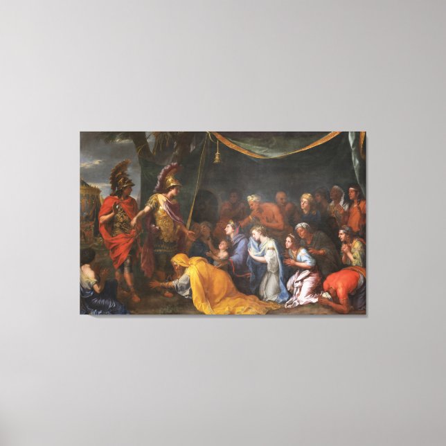 Die Königinnen Persiens am Fuße von Alexander Leinwanddruck (Vorderseite)