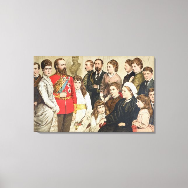 Die königliche Familie, 1880 Leinwanddruck (Vorderseite)