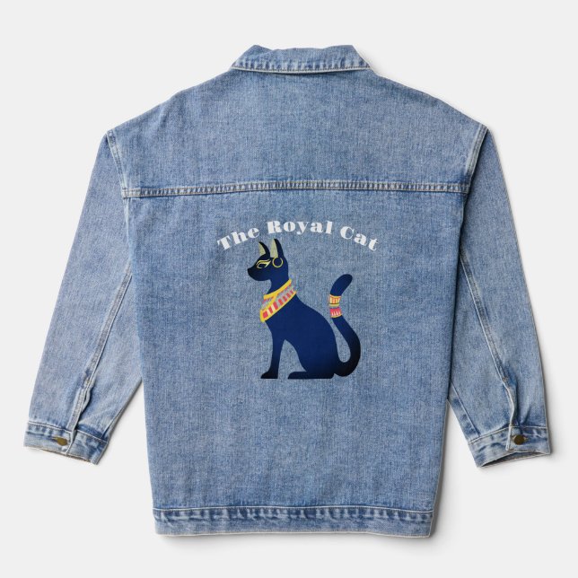 Die königliche Katze Jeansjacke (Rückseite)
