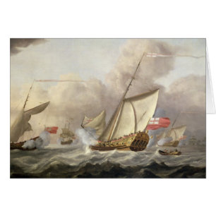 Die königliche Yacht "Mary", die Grüße austausc
