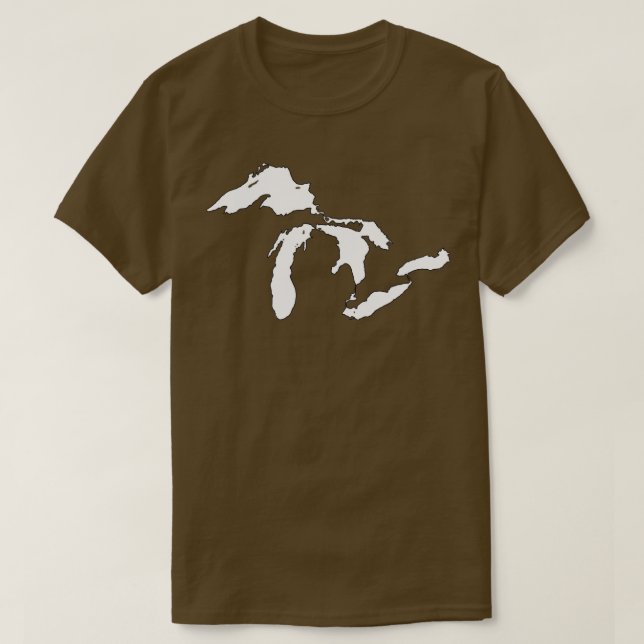 Die Kontur der Großen Seen T-Shirt (Design vorne)