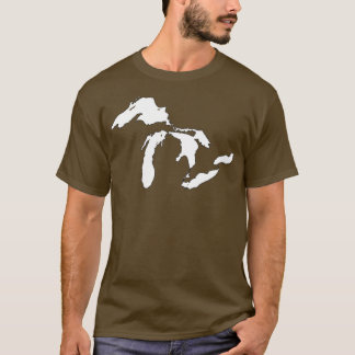 Die Kontur der Großen Seen T-Shirt