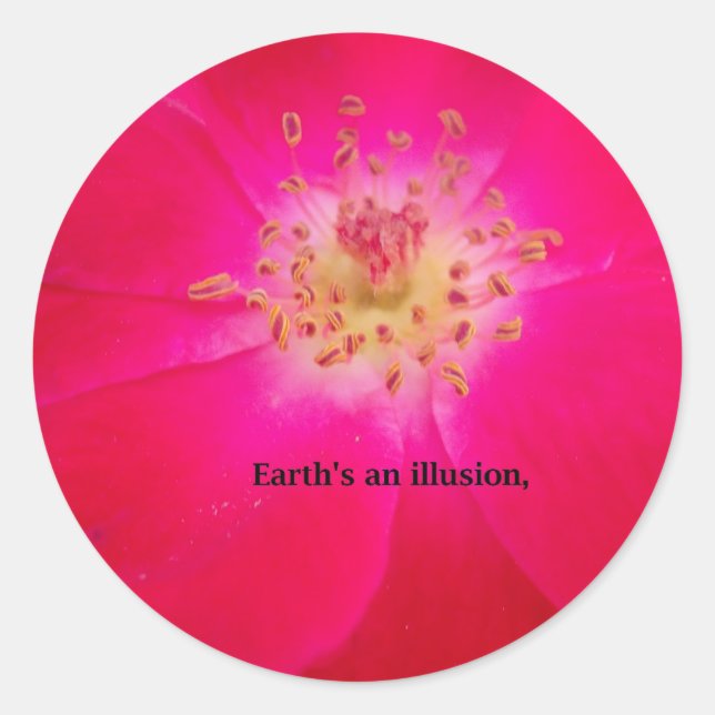 Die kosmische Rose: Das Täuschungsdesign der Natur Runder Aufkleber (Vorderseite)