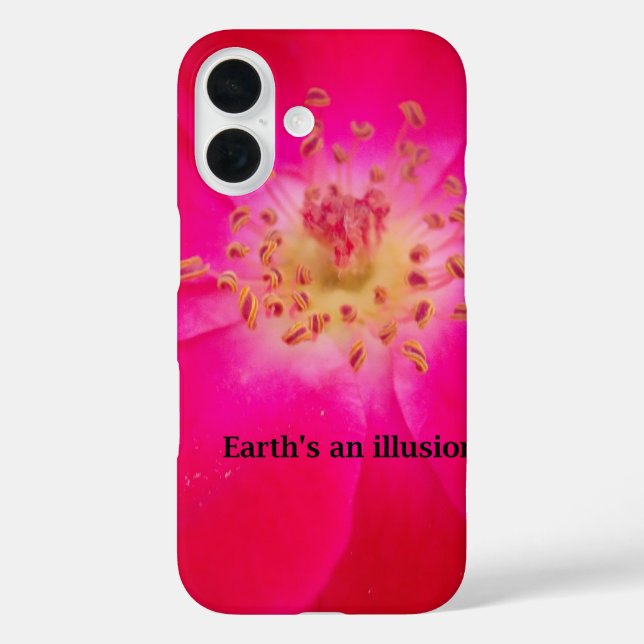 Die kosmische Rose: Die Täuschung der Natur iPhone 16 Hülle (Rückseite)