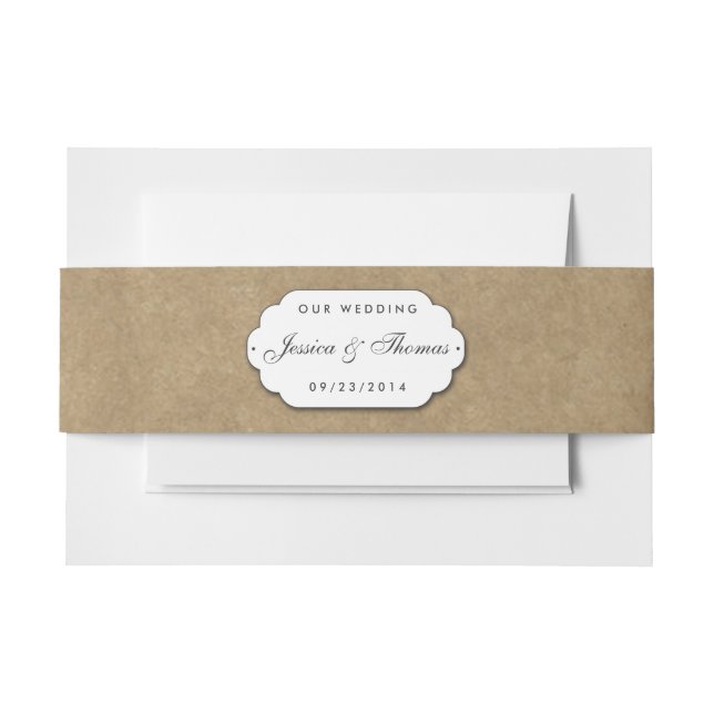 Die Kraft & Spitzen-Hochzeitskollektion Einladungsbanderole (Vorderseite Beispiel)