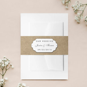 Die Kraft & Spitzen-Hochzeitskollektion Einladungsbanderole