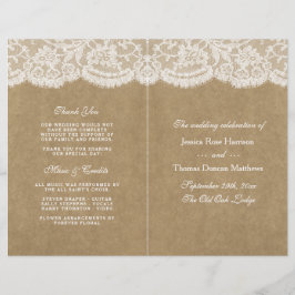 Die Kraft & Spitzen-Hochzeitsprogramme