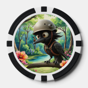 Die Krähe, die Flugtipps von einer Schnecke annahm Pokerchips