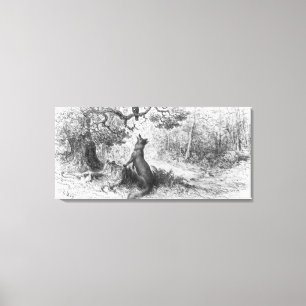 Die Krähe und der Fox Leinwanddruck