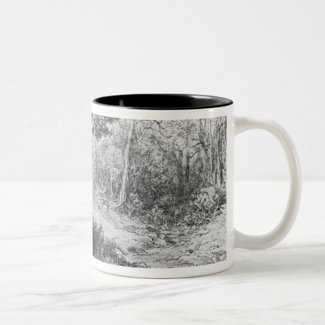 Die Krähe und der Fox Zweifarbige Tasse (Rechts)