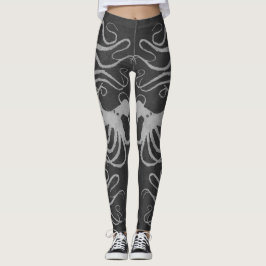 Die Kraken-Grau des Amys auf Grau - Leggings