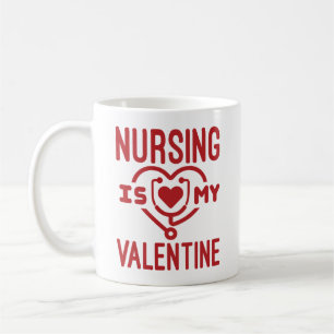 Die Krankenpflege ist mein Valentinstag Kaffeetasse