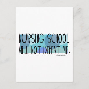 Die Krankenschule wird mich nicht besiegen Postkarte