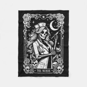 Die Krankenschwester Skelett Tarot Karte Lustige P Fleecedecke