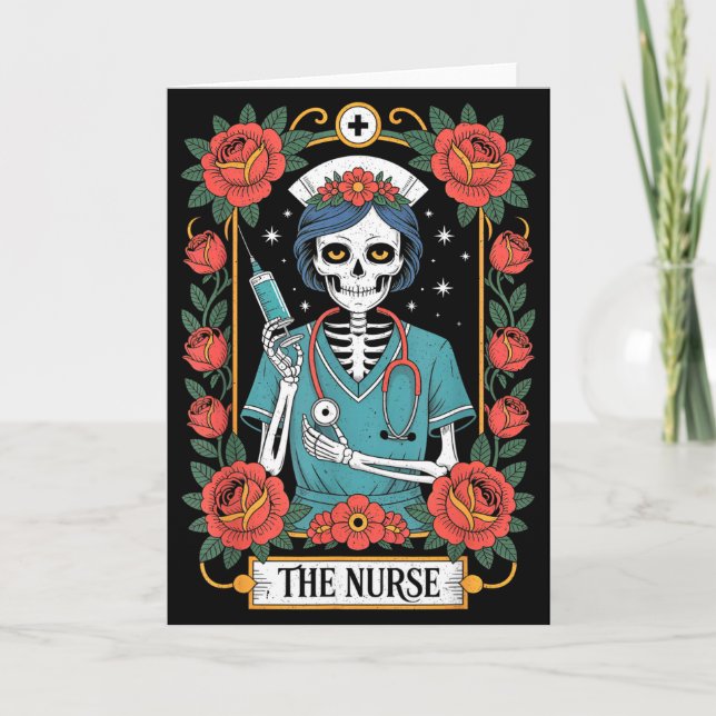 Die Krankenschwester Tarot Karte  (Vorderseite)