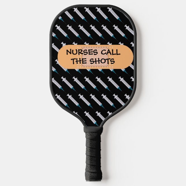 Die Krankenschwestern nennen die Schüsse-Signatur Pickleball Schläger (Vorderseite)