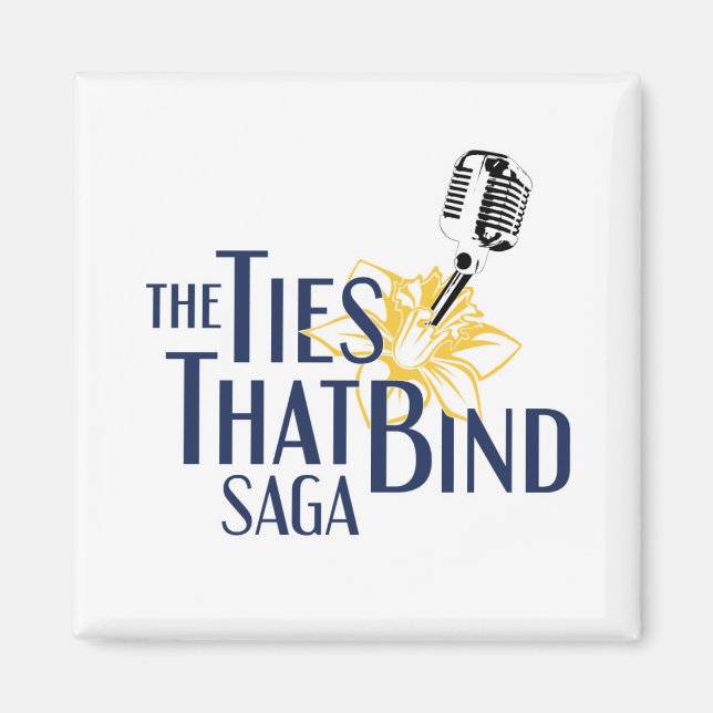 Die Krawatte, die das Logo-Magnet "Bind saga" Magnet (Vorne)