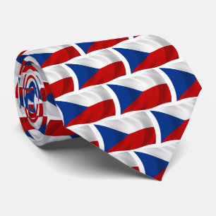 Die Krawatte mit der Flagge der Tschechischen Repu