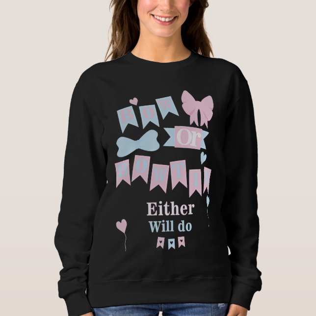 Die Krawatte von Bow oder Bow wird entweder das Pa Sweatshirt (Vorderseite)