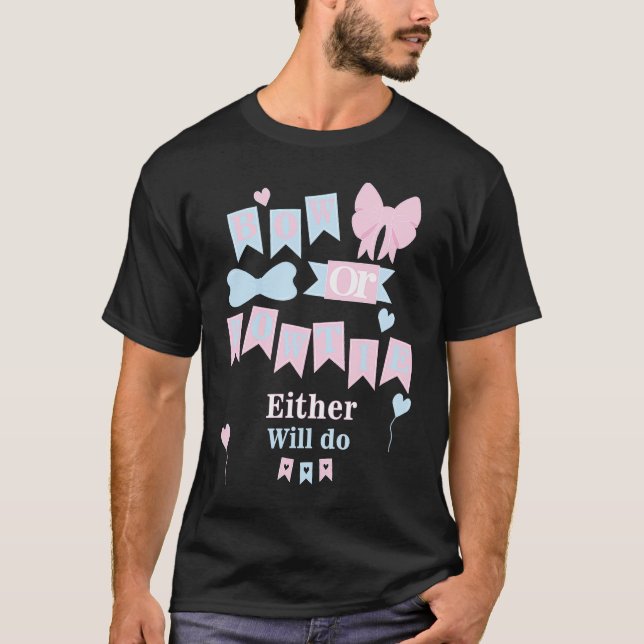 Die Krawatte von Bow oder Bow wird entweder das Pa T-Shirt (Vorderseite)