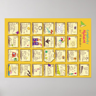 Die Kreativität Alphabet von Jill Badonsky. Poster