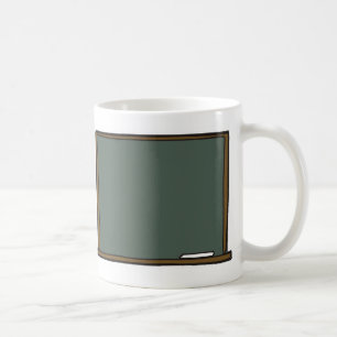 Die Kreide-Brett-Tasse des leeren Lehrers Kaffeetasse