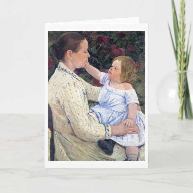 Die Kresse des Kindes, Mary Cassatt Karte (Vorderseite)