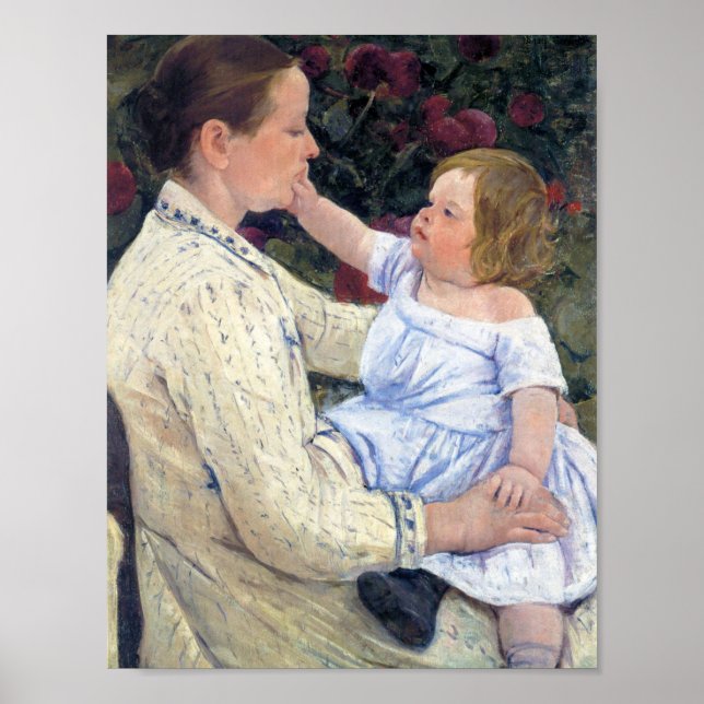 Die Kresse des Kindes, Mary Cassatt Poster (Vorne)
