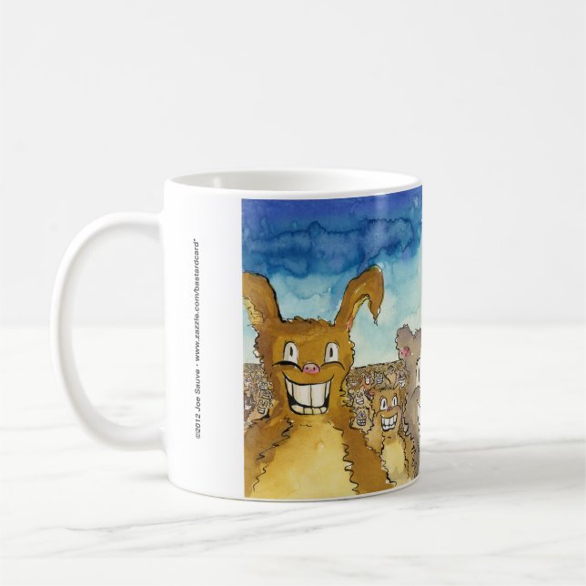 Die Kreter kommen Cartoon Kaffeetasse (Links)